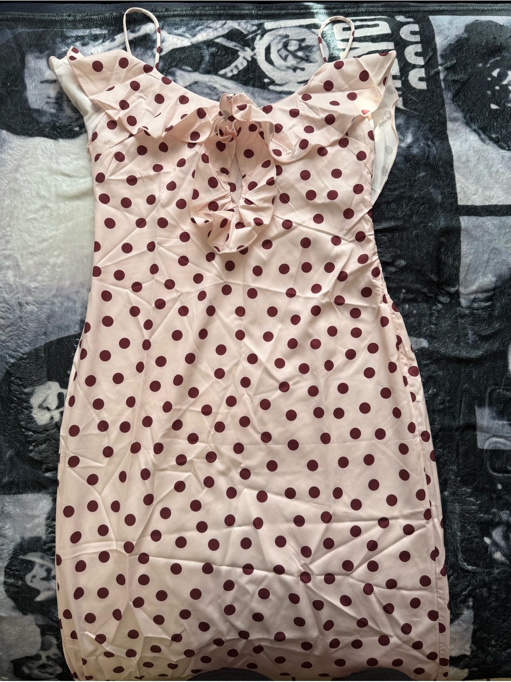 Polka Dot Pink Dress with Burgundy Dots